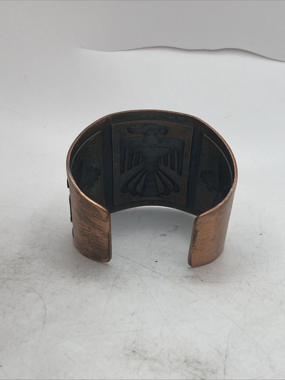 VTG Solid Copper Thunderbird Cuff Bracelet - image 4