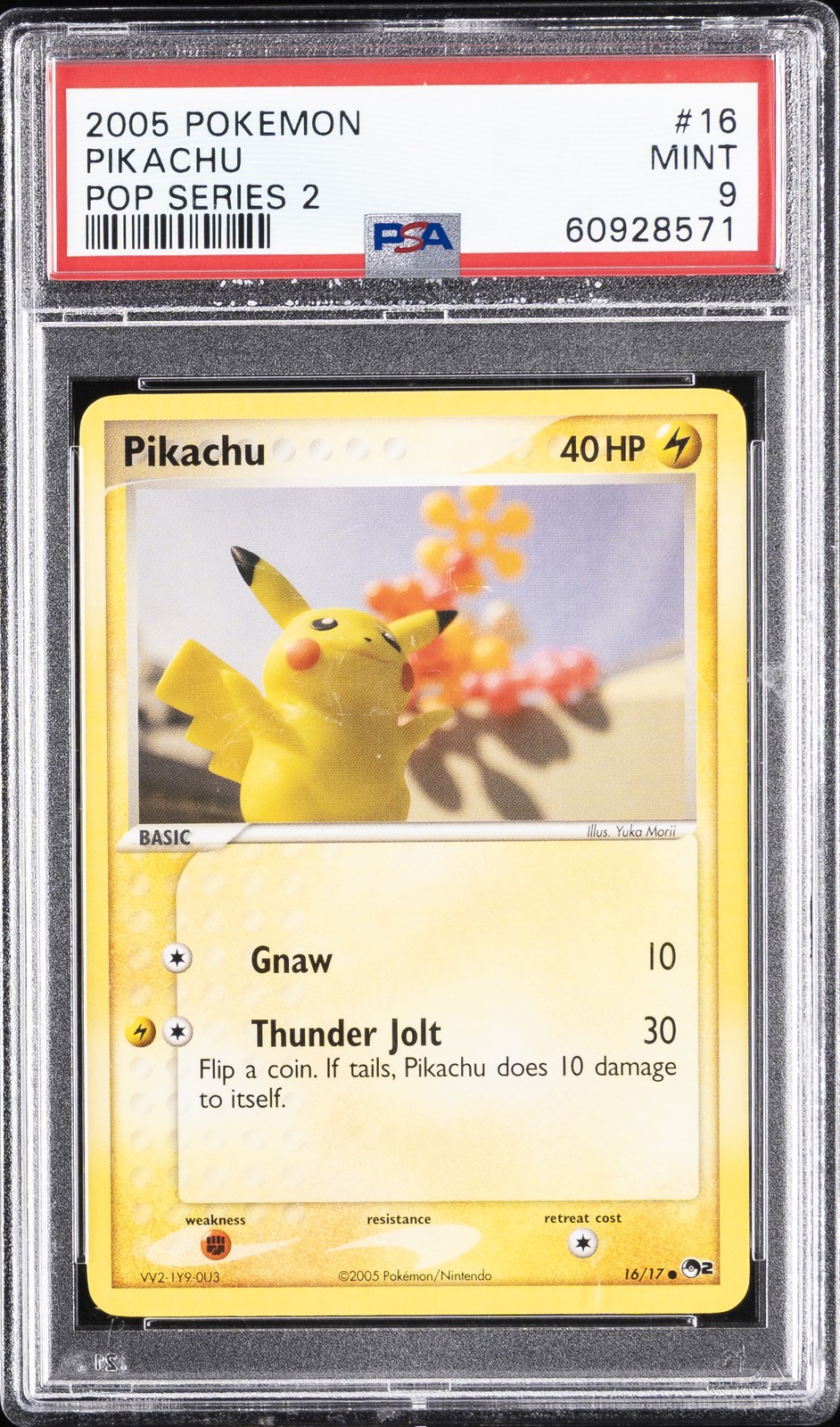 2005 POKEMON POP SERIES 2 #16 PIKACHU PSA 9