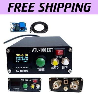 High-Quality ATU-100 Antenna Tuner 1.8-50MHz with Aluminum Housing USB Powered-