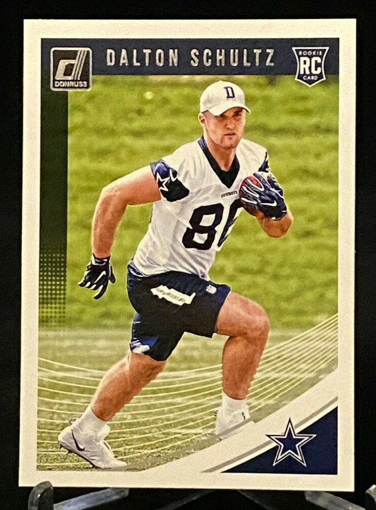 2018 Panini Donruss Rookie Card #387 Dalton Schultz Dallas Cowboys