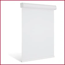 White Blackout Roller Shades Cordless w Valance Room Darkening 48" W x 72" H New