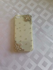 iPhone 5C Diamanté Flower Rubber Fitted Cover