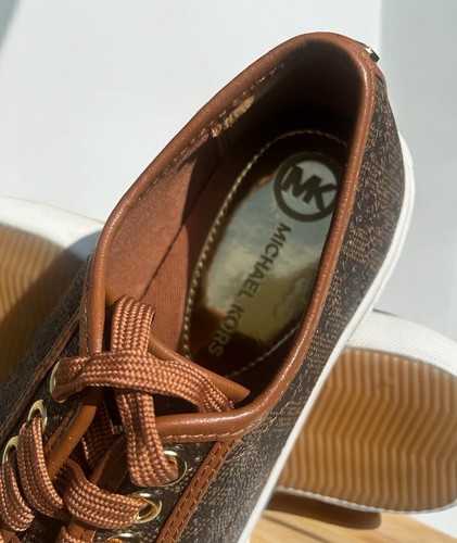 Michael Kors Women’s Size 5.5 Boerum Brown Signature MK Logo Sneakers Shoes - Picture 9 of 11