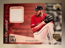 2019 Topps Update Chris Sale Red Sox MLM-CS Major League Material Relic /150