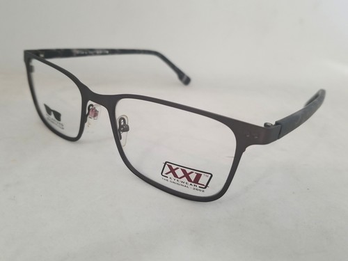 XXL Jetter eyeglasses Frame Gunmetal w/ Polarized Gray Clip on 56mm MEN - Picture 3 of 5