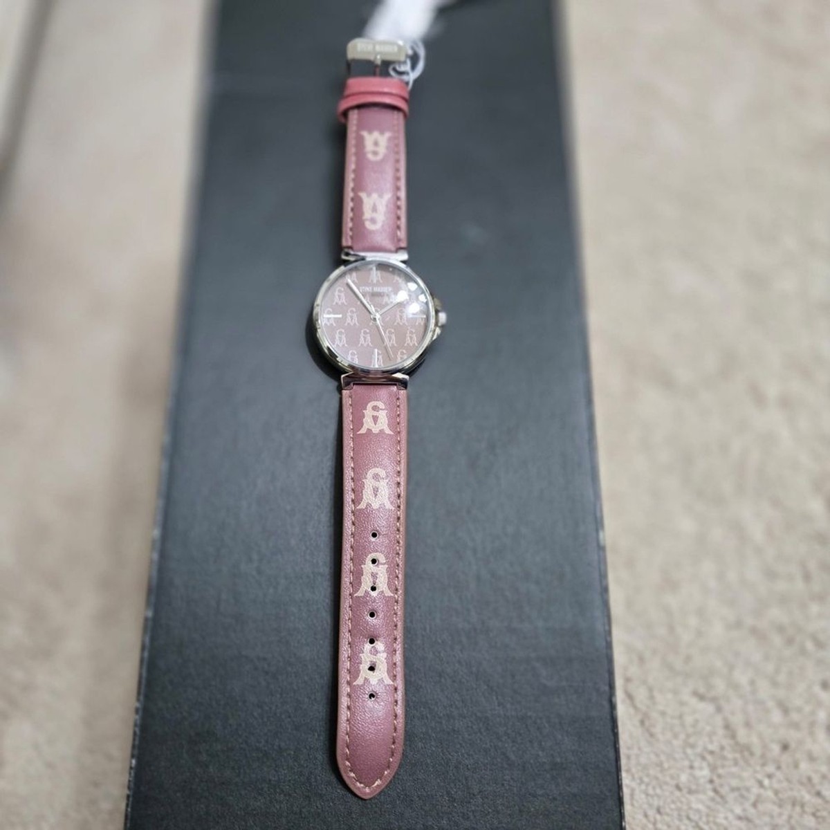 New Steve Madden Watch Women\'s Ombre Monogram Lavender Pink Silver Box Girly New Steve Madden Women main image 4