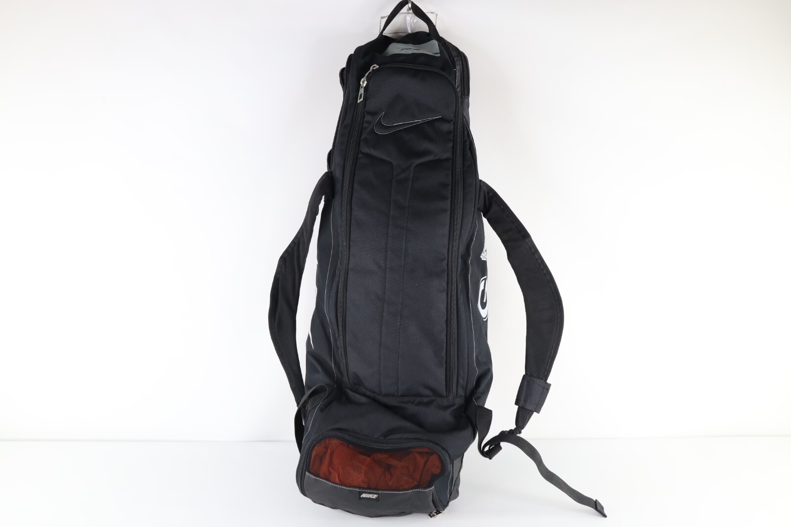 Vintage Nike Big Swoosh Distressed Baseball Bat Backpack Black