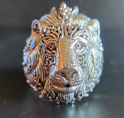 Sarda, Bali Made,Magnificent,Sterling, Lion Head Ring, Variety of Sizes Him/Her