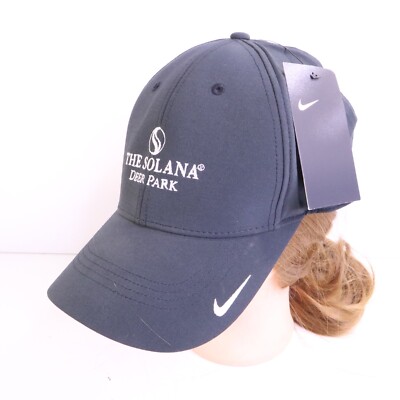 THE SOLANA DEER PARK Nike Golf Dri Fit Legacy 91 Black Adjustable Hat NWT