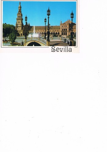 1 x AK color, Sevilla, "Place de l´ Espagne", Spanien, ungelaufen