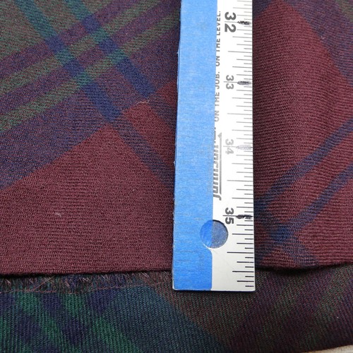 Ralph Lauren Wollrock Damen Größe 14 rot grün Jumbo kariert A-Rahmen Lehrer Vintage - Bild 7 von 7