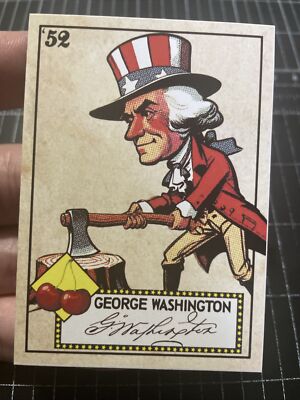 52 Design George Washington Baseball Card Art Print Trading Card  - by MPRINTS