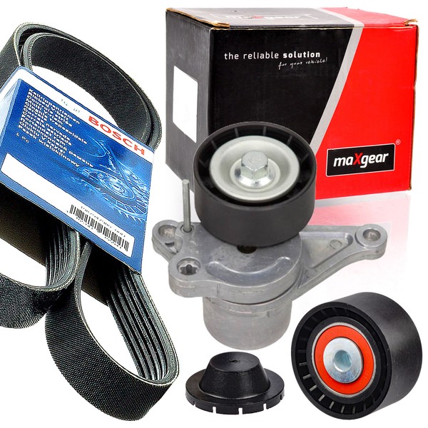 Bosch 7PK1741 Keilrippenriemen-Satz + Spanner FüR Vivaro Trafic 2.0D Renault-image