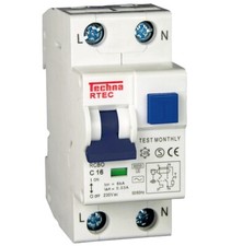 INTERRUTTORE MAGNETOTERMICO CON SALVAVITA - TECHNA - 16/25A - INTERRUZIONE 6kA