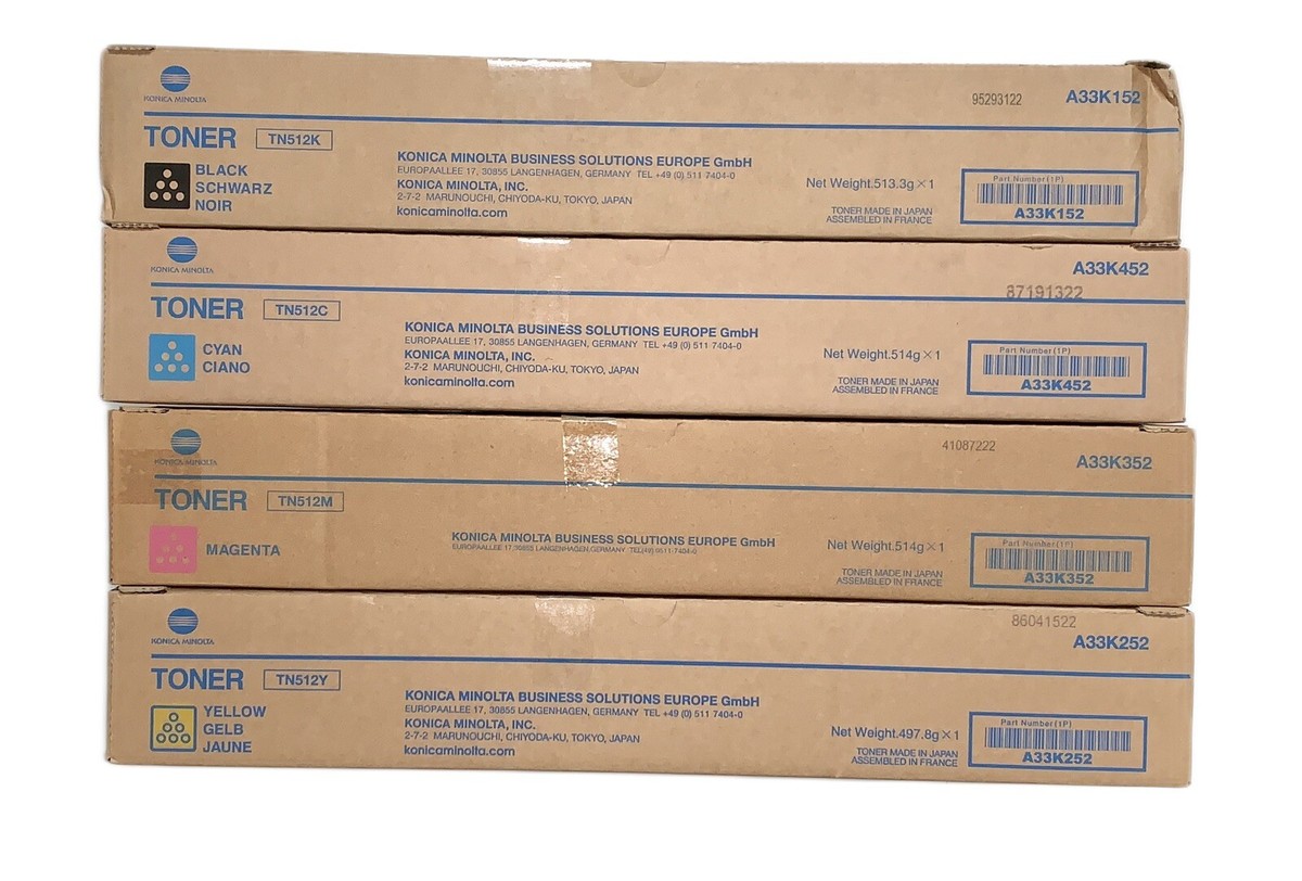 Toner Cyan NEUF Pour Konica Minolta Bizhub C454 / C554 - Référence TN512C (A33K452) - Original