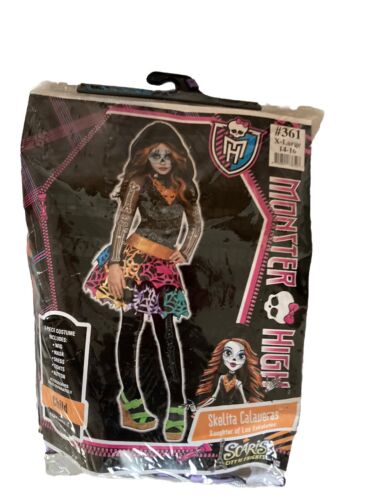 Monster High Skelita Calaveras Kinder Halloween Kostüm XL 14-16 NEU