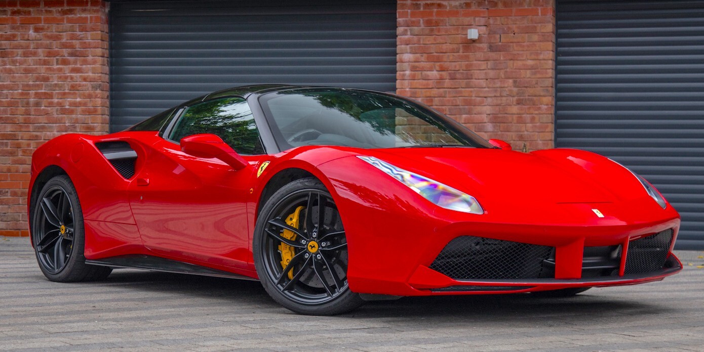SET Black Factory Ferrari 488 Forged Wheels Tires TPMS Genuine OEM GTB Pista 458