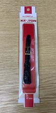 Bracelet De Montre En Cuir Noir Kelton 8mm - Neuf Avec étiquettes