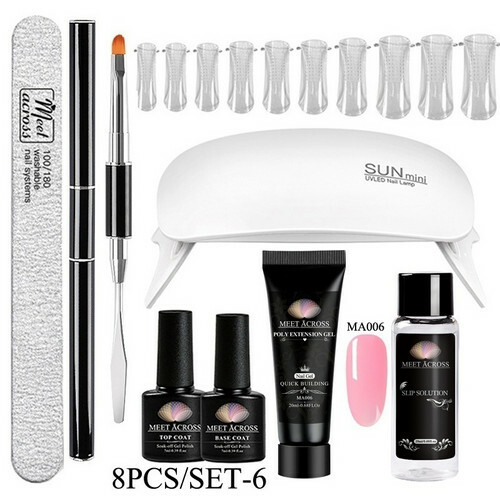 Kit de extensión de arte en uñas Meet Across UV gel constructor de uñas acrílico salón de arte en uñas - Imagen 45 de 49