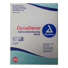 Dynarex DynaDerm Hydrocolloid Dressings Thin 2x2" - 20 Count [04/29/2025]