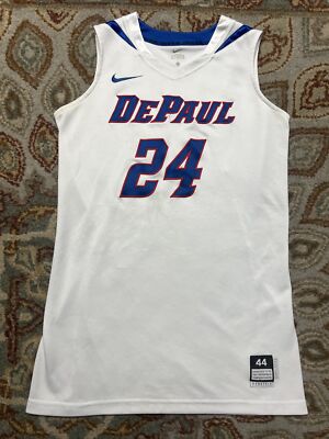 Depaul Blue Demons Nike Jersey 44 Length +2 Womens Basketball #24 Keisha Hampton