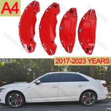 Brake Caliper Covers For Audi A4 A4L 35/40 TFSI 2017-2023 Front Rear R17 R18 Red