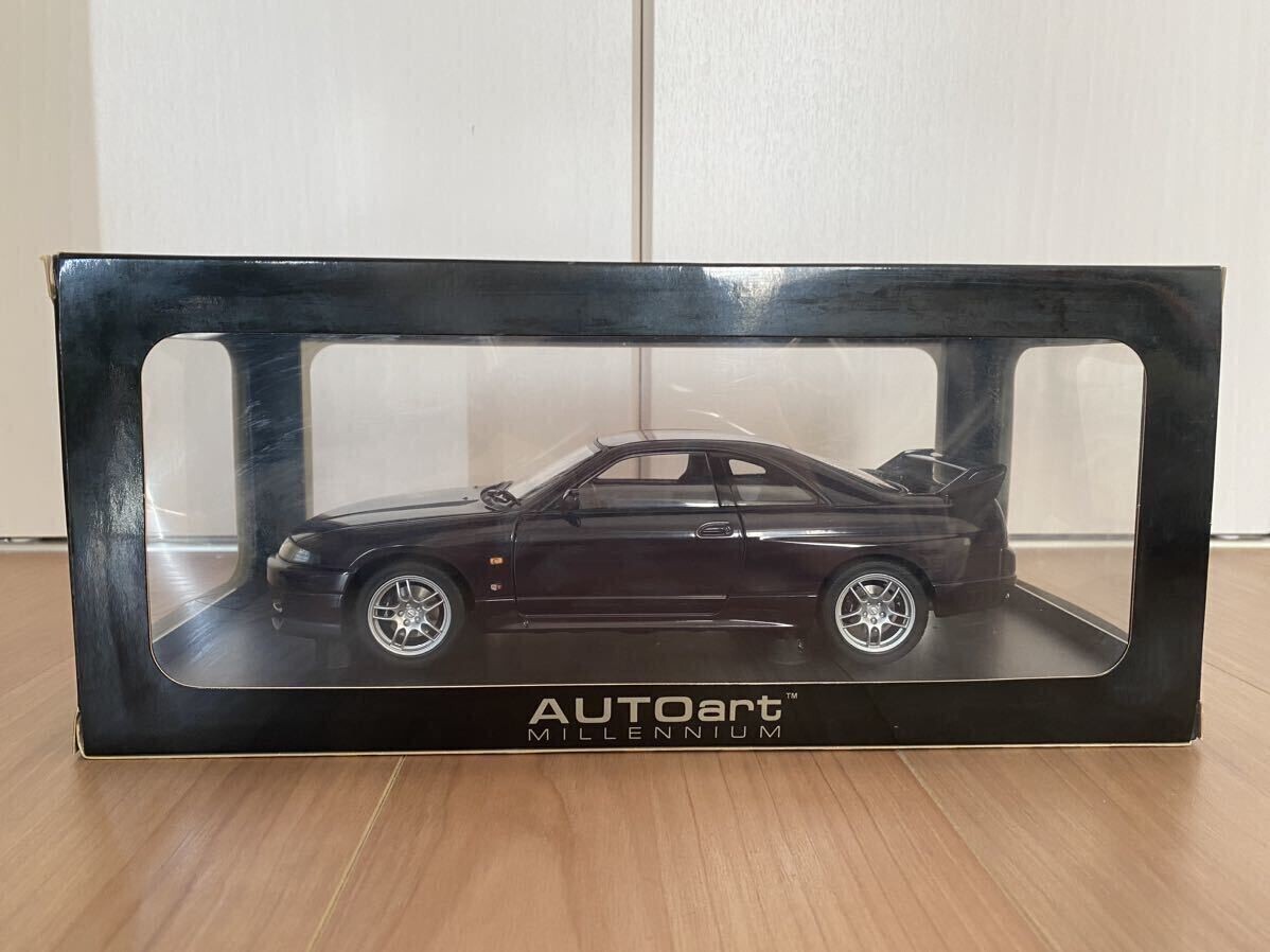 Autoart 1/18 Skyline Gt-R Nr33 R33 Vspec Midnight Purple Used F/S 