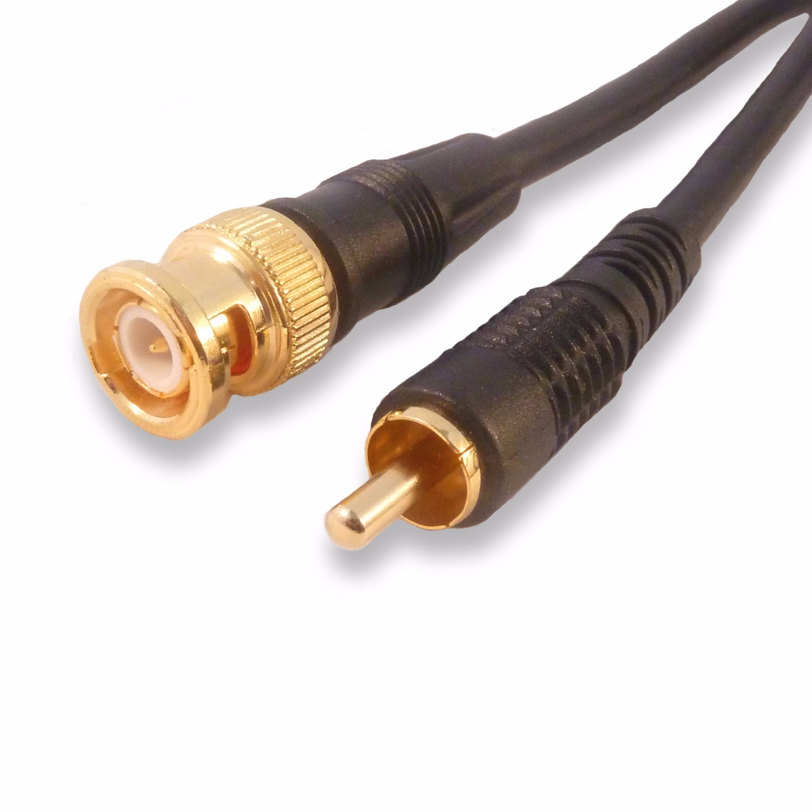 3m BNC to RCA Cable - BNC to Phono CCTV etc Gold Plated