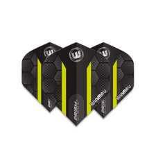 Winmau Prism Alpha Standard Dart Flight - Black, Grey Green Logo