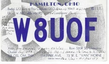 QSL  1940 Hamilton    Ohio    radio card