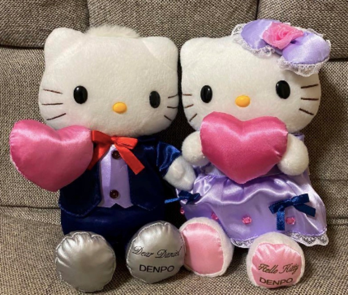 Sanrio HELLO KITTY & DANIEL Pair Plush Doll Wedding telegram Gift