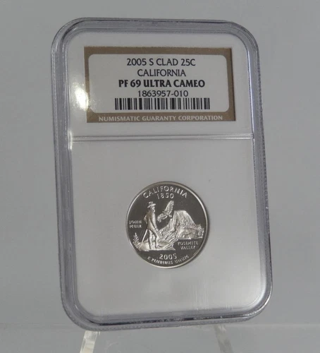 2005 S Clad California Quarter 25C NGC PF 69 ULTRA CAMEO Proof Coin SL094