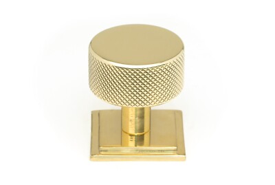 Vom Amboss 46836 poliertes Messing Brompton Schrankknopf - 32 mm (quadratisch)