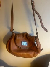 Marc Jacobs Brown Leather Crossbody Pouch Bag
