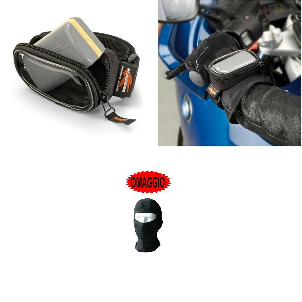PORTA ACCESSORI MOTO SCOOTER BICI PORTA TELEPASS REGOLABILE FASCIA CON CHIUSURA