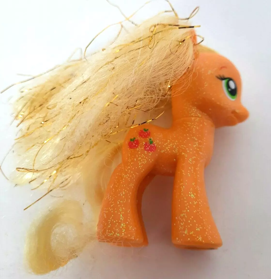 Applejack. My Little Pony G4 (MLP, FiM). Brushable Tinsel Hair & Glitter  Body | eBay