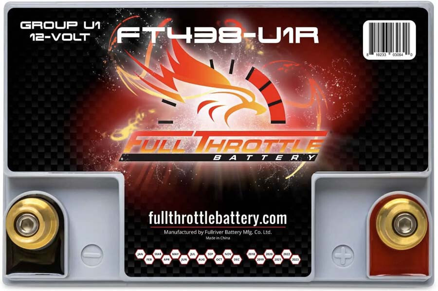 Full Throttle FT438U1R High Capacity AGM Battery UTV ATV Right
