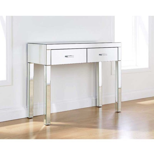 Venetian Mirrored Glass Bedroom Furniture 2 Drawer Dressing Table Vanity Unit For Venetian Mirrored Glass Bedroom, Venetian Mirrored Furniture Used