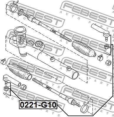 0221-G10 FEBEST Tie Rod End for NISSAN