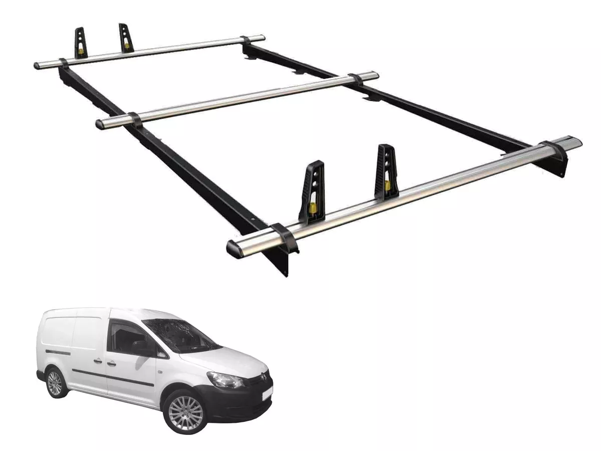 Van Guard ULTI System 3 Bar Aluminium Van Roof Rack VW Caddy Maxi