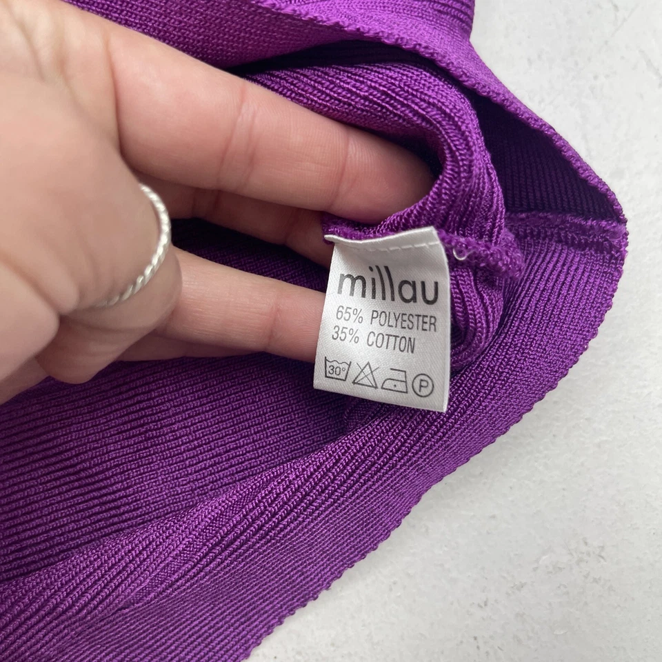 Millau Purple Rib Knit Stretch Mini Skirt Women’s Size XS New* - Image 3 of 4