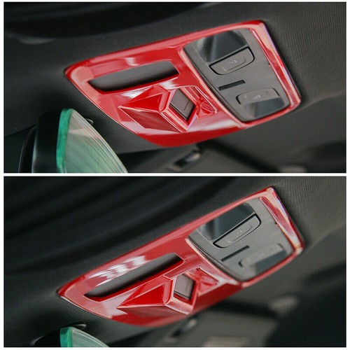Borde de cubierta de lámpara de luz de lectura delantera interior para Chevrolet Camaro 2017+rojo - Imagen 3 de 8