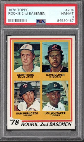 Lou Whitaker 1978 Topps #704 RC PSA 8