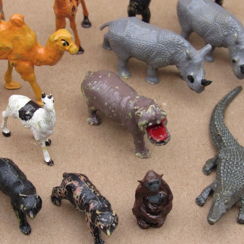 Mini animali da zoo, 25 pezzi, lotto misto, animali in plastica in miniatura, - Foto 7 di 16