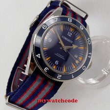 41mm CORGUET miyota NH35A Automatic mens watch blue dial ceramic bezel sapphire