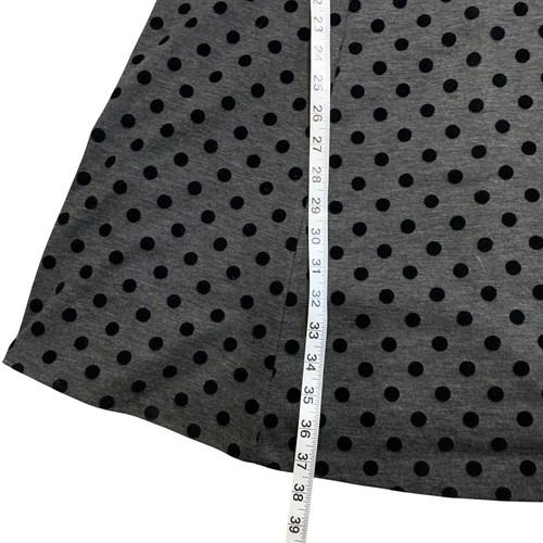 ELLE Fit & Flare Dress Black Polka Dot Sleeveless Career Casual Party Medium - Picture 6 of 7