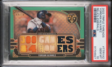 2022 Triple Threads YORDAN ALVAREZ Relics Emerald /18 PSA 10 GEM MINT POP 1