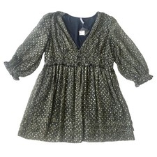 Urban Outfitters Mini Dress Size Medium Cheetah Print Gold Metallic New