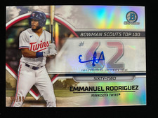 2023 Bowman Chrome EMMANUEL RODRIGUEZ Rookie Insert REFRACTOR AUTO #/99 Twins RC