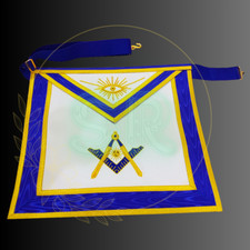 Masonic Regalia Blue Lodge Senior Deacon Hand Embroidered Premium Quality Apron